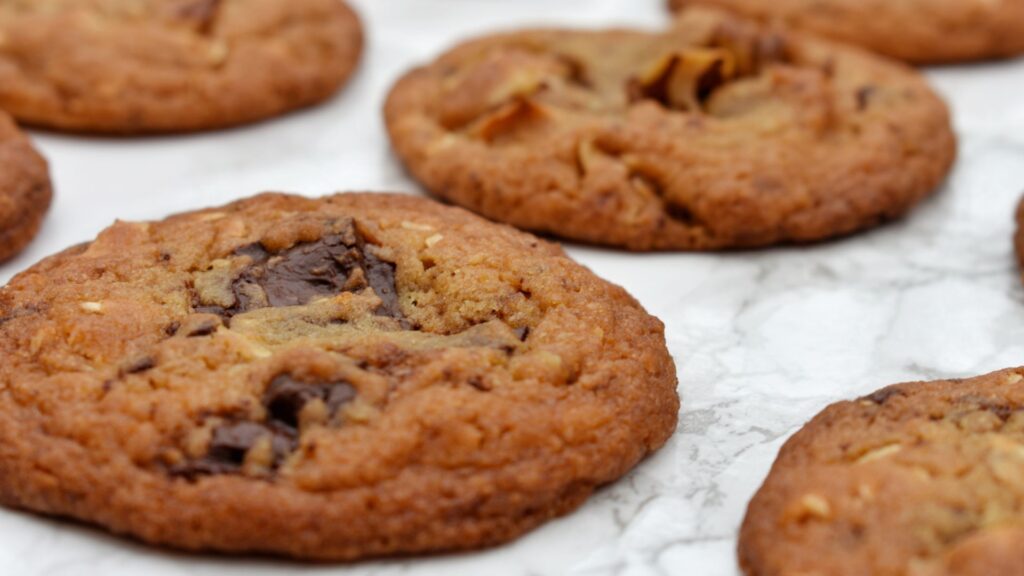 Chocolate, coconut, walnut cookie - nadiashahanaz