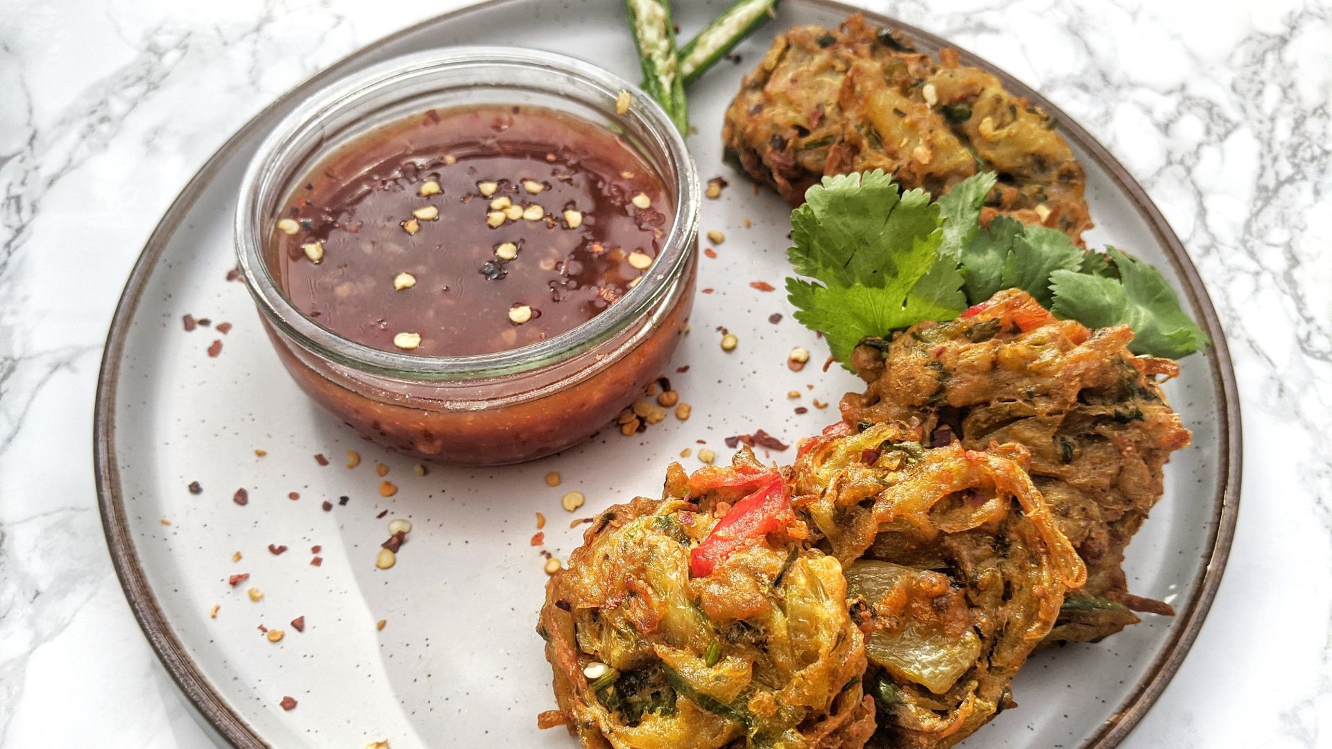 Onion bhajias, bhajis, nadiashahanaz